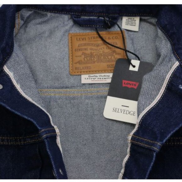 Levi's Type 1 Denim Jacket Selvedge Trucker 100% Cotton Men's XL One Premium - Picture 5 of 16